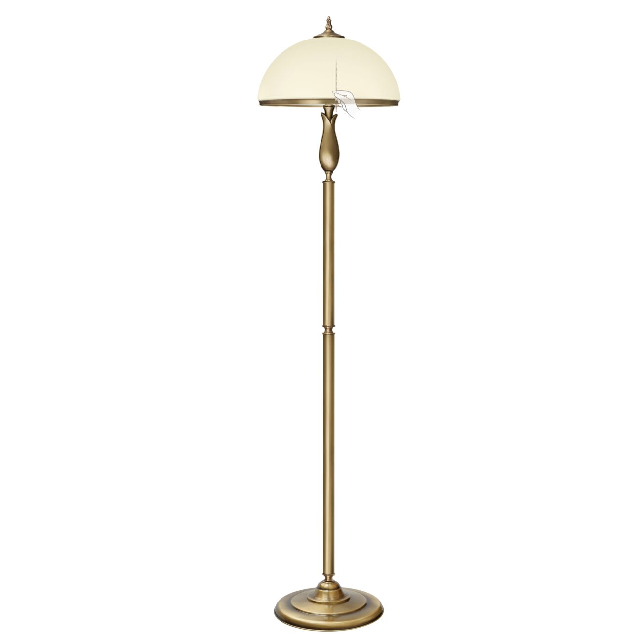 Stylowa złota lampa podłogowa do salonu MR-P1DE-L