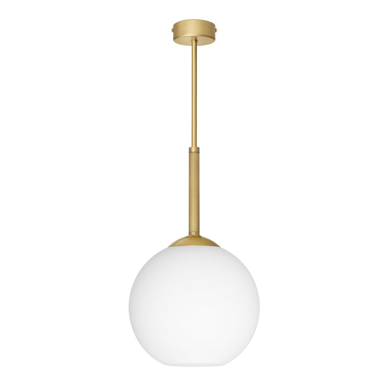 Złota mosiężna lampa wisząca z dużą szklaną kulą EK-S1D-25