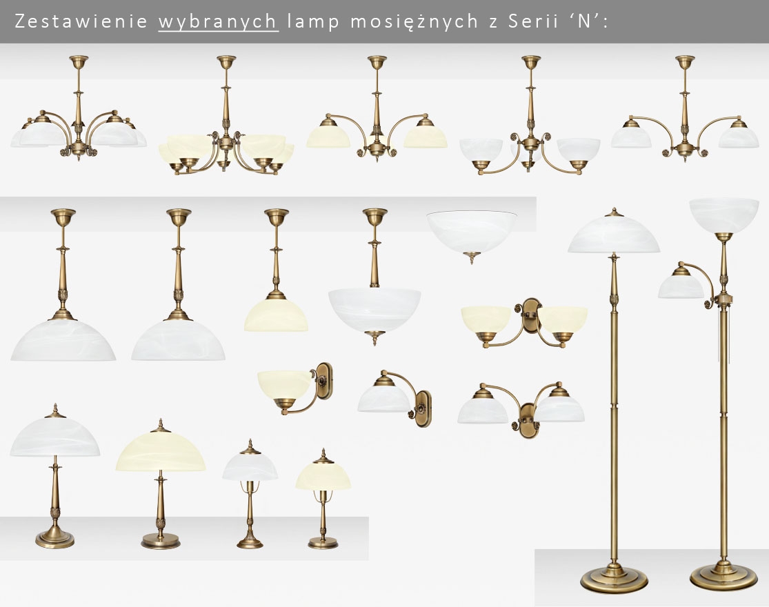 Złota klasyczna lampa z światłem do sufitu N-S1AK - obrazek 3