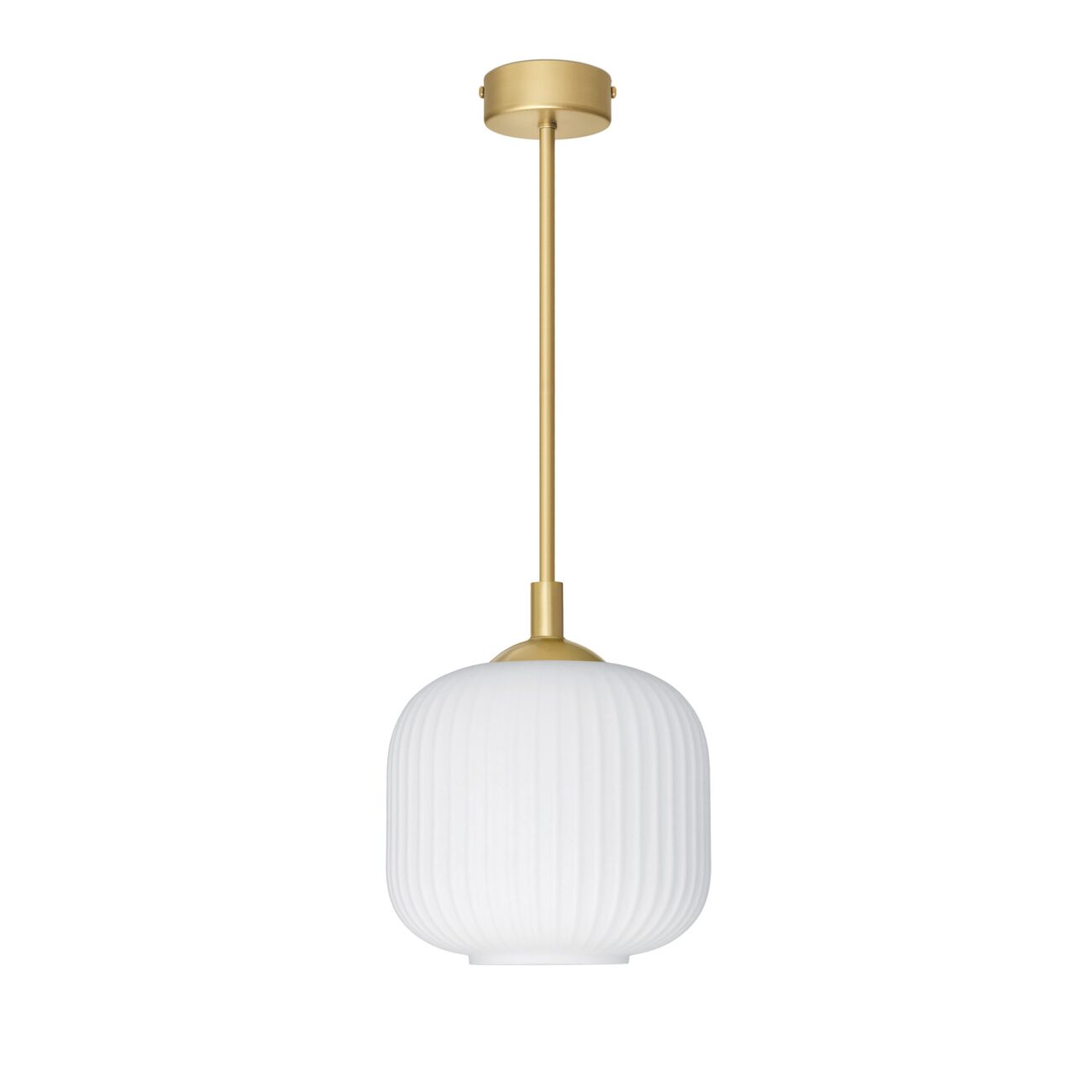 Lampa wisząca mosiężna z ryflowanym kloszem ER-S1U-19