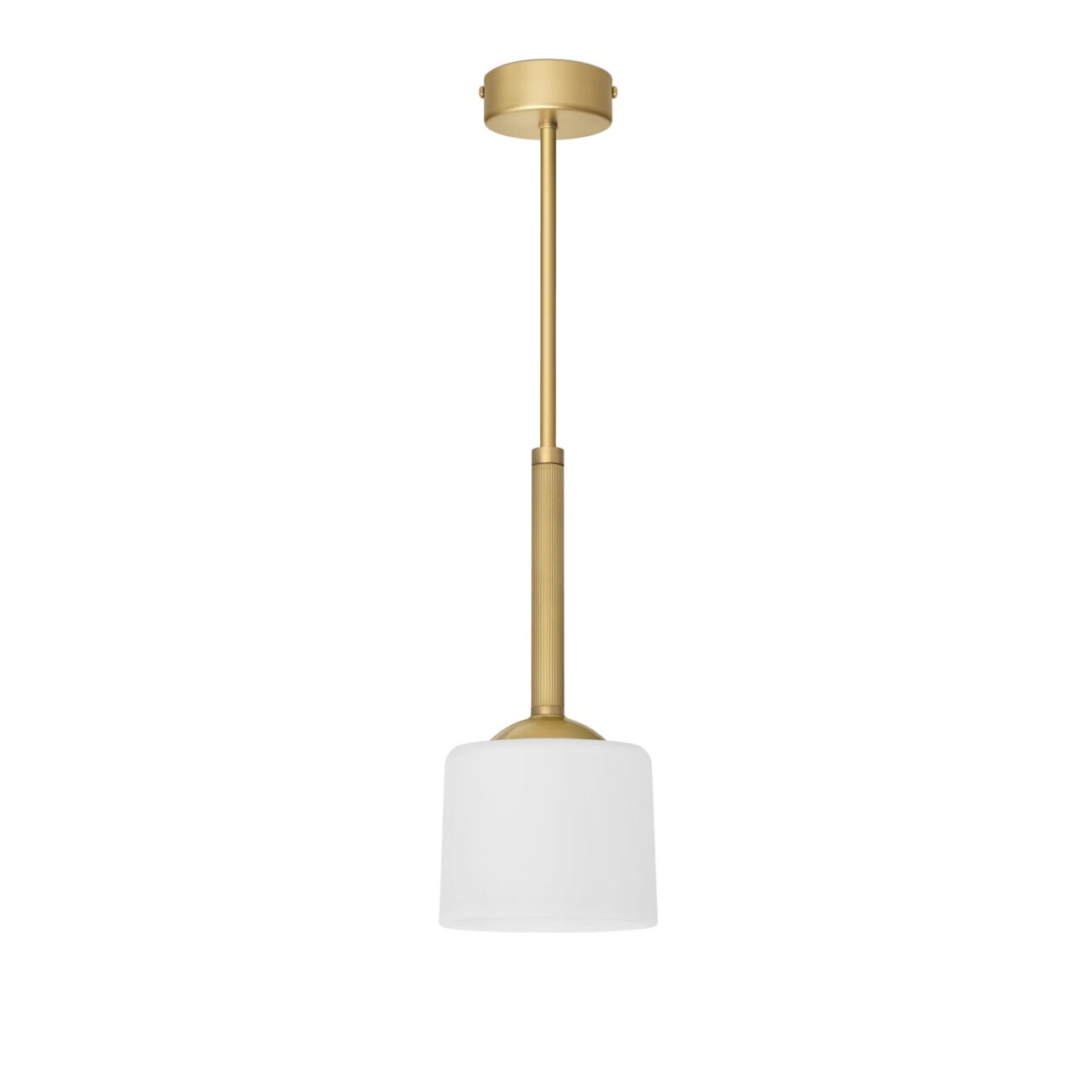 Lampa wisząca z mosiądzu z prążkowaną rurką EW-S1