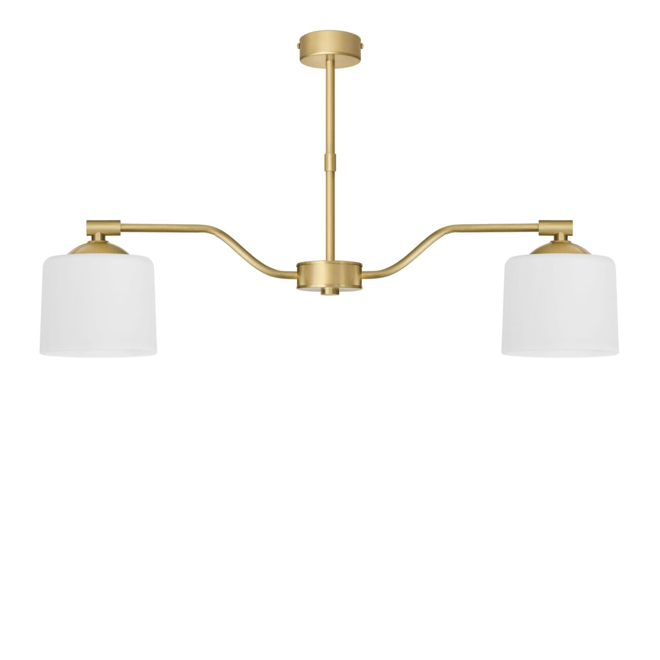 Prosta złota nowoczesna lampa dwuramienna EW-S2