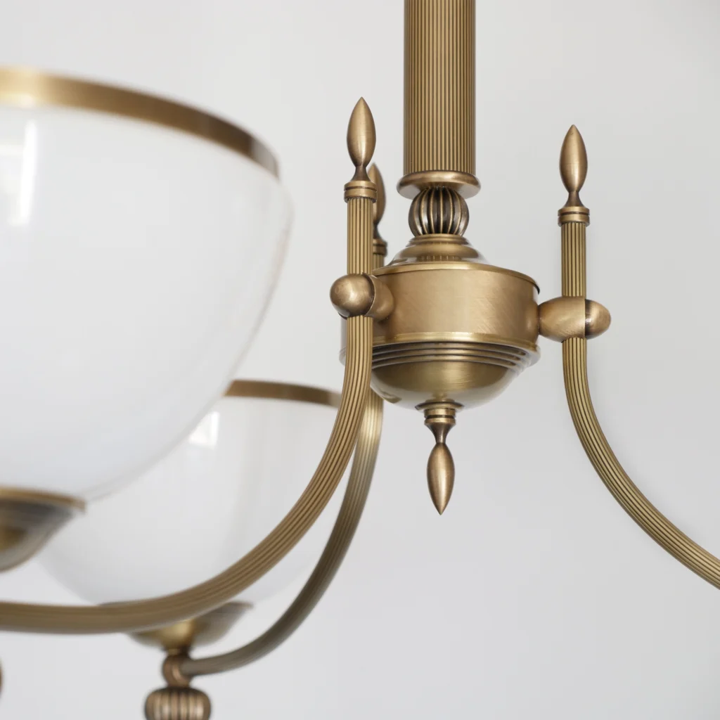ciemno zlote lampy do salonu