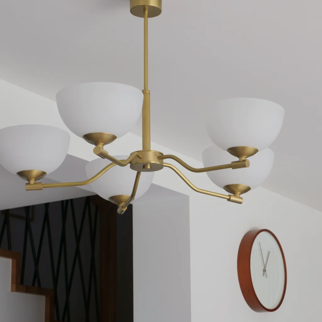 Detal lampy mosiężnej